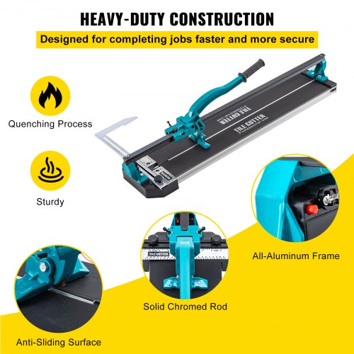 Tile Cutter 31 InchManual Tile Cutter Single Rail with Precise Laser