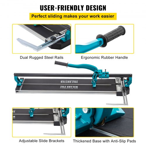 Tile Cutter 31 InchManual Tile Cutter Single Rail with Precise Laser