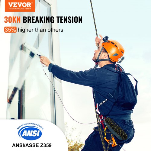 Vertical Lifeline Assembly 055 x 25 Fall Protection Rope with 30 KN