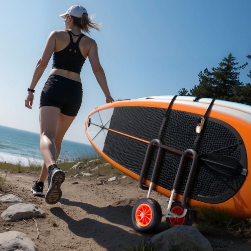 Kayak Cart 150 lbs Load Capacity Stand Up Paddle Board Trolley with 10inch
