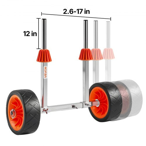 Kayak Cart 250 lbs Load Capacity Canoe Cart Dolly with 7.5inch Solid