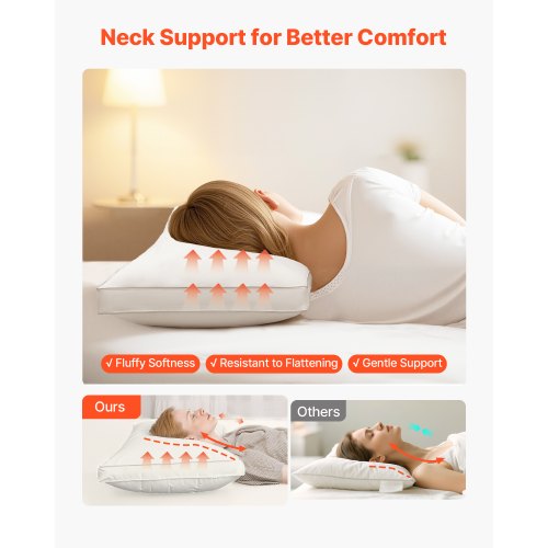 Bed Pillows for Sleeping Set of 2 King Size Luxury Quality Hotel Pillows