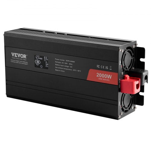 Pure Sine Wave Inverter 2000 Watt DC 12V to AC 110V Power Inverter with 2