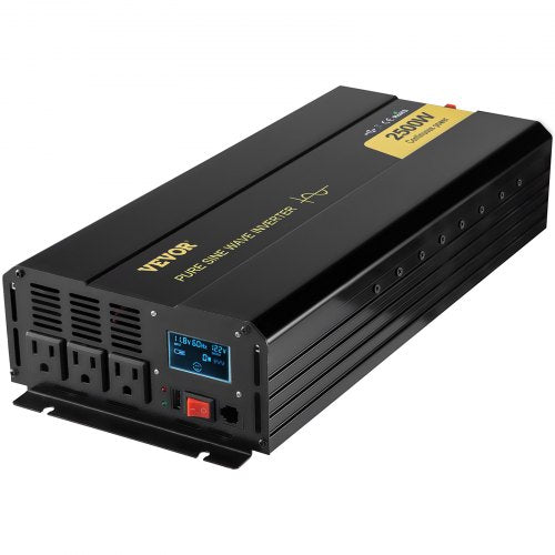 Pure Sine Wave Inverter 2500 Watt Power Inverter DC 12V to AC 120V Car