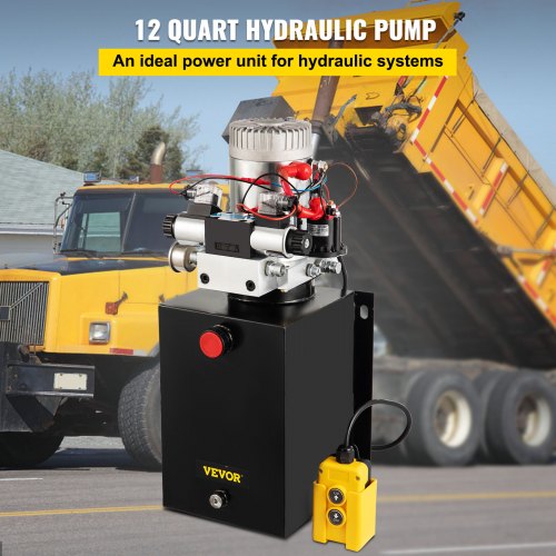 Hydraulic Power Unit 12 Volt Dump Trailer Hydraulic Pump Double Acting 12