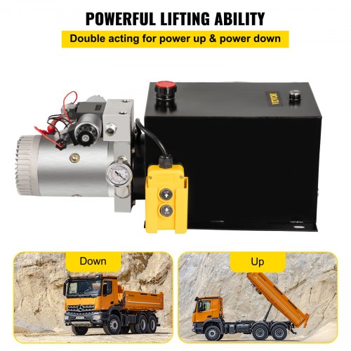 Hydraulic Power Unit 12 Volt Dump Trailer Hydraulic Pump Double Acting 12