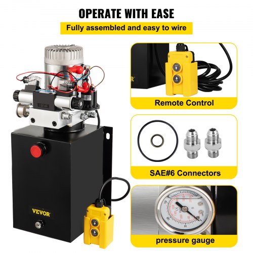Hydraulic Power Unit 12 Volt Dump Trailer Hydraulic Pump Double Acting 12