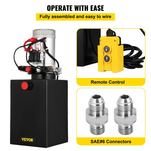 Hydraulic Pump Double Acting Hydraulic Power Unit 12V DC Dump Trailer Pump
