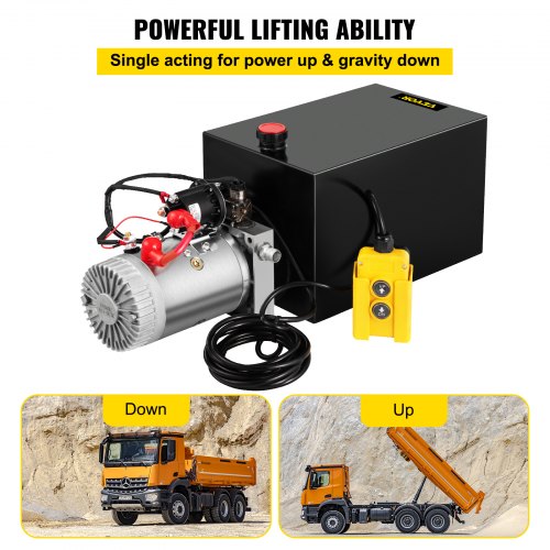 Hydraulic Pump Electric Hydraulic Pump 15 Quart Single Acting for Dump