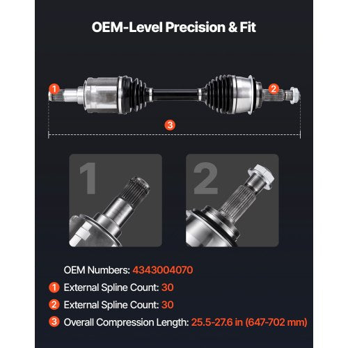 CV Axle Shaft Assembly 2 Pieces Front Left Right Driver and Passenger