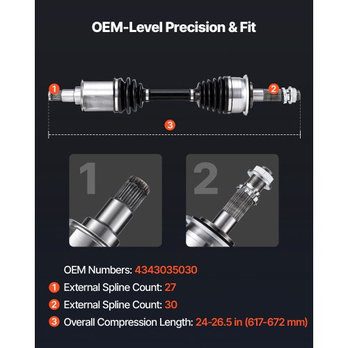 CV Axle Shaft Assembly 2 Pieces Front Left Right Driver and Passenger