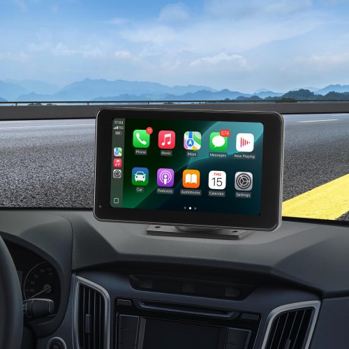 Wireless Car Stereo 7Inch HD Portable Radio Touch Screen Compatible with Apple