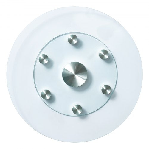 24 in Glass Lazy Susan Turntable Tempered Glass Dining Table Centerpiece