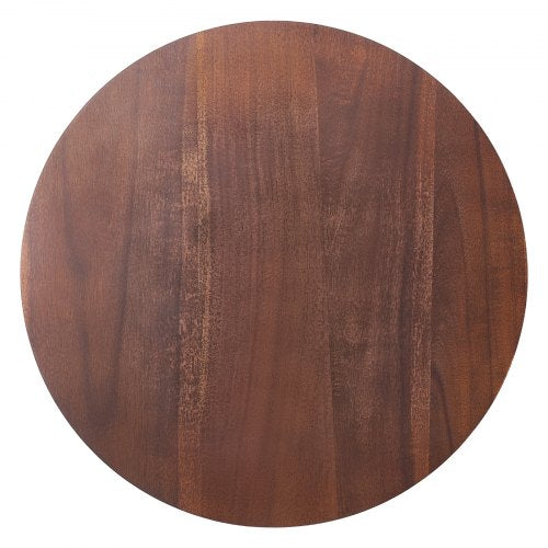 24 in Wood Lazy Susan Turntable 360° Rotation Round Clear Tabletop Rotating