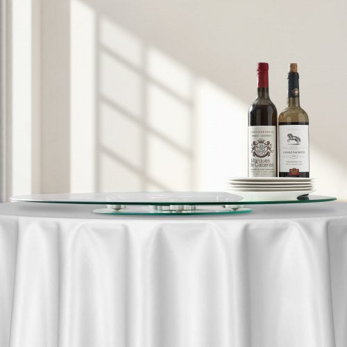 30 in Glass Lazy Susan Turntable Tempered Glass Dining Table Centerpiece