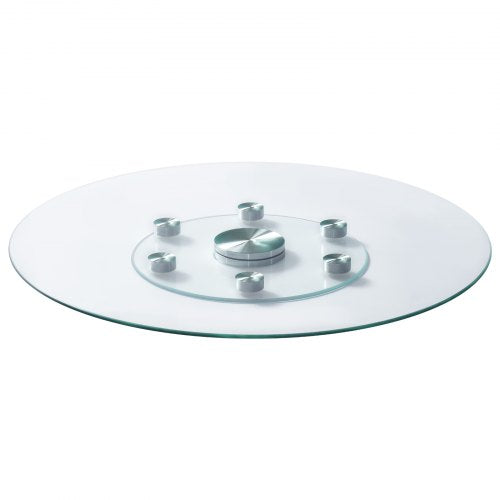 30 in Glass Lazy Susan Turntable Tempered Glass Dining Table Centerpiece
