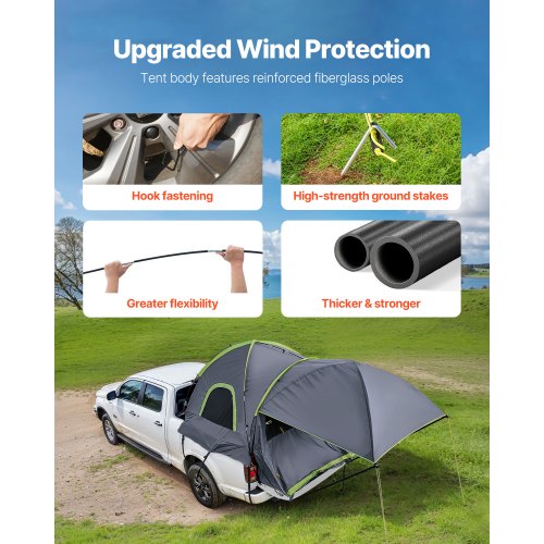 Pickup Truck Tent Fits 5052 ft Truck Tents for Camping Waterproof