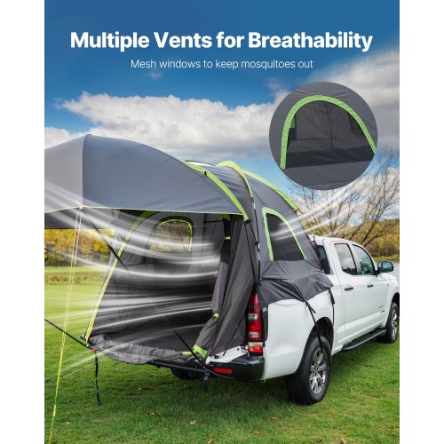 Pickup Truck Tent Fits 5052 ft Truck Tents for Camping Waterproof