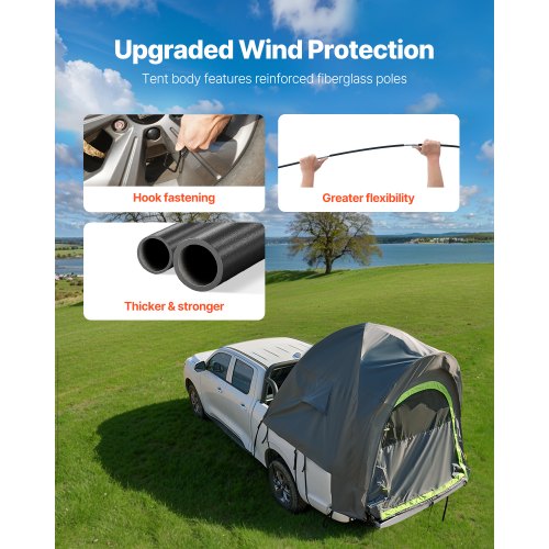Pickup Truck Tent Fit 5052 ft Truck Tents for Camping Waterproof