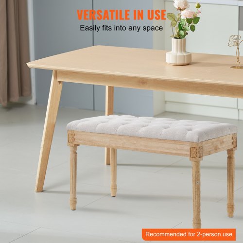 Upholstered Bench 16W Ottoman Bench End of Bed Bench with Foam Padded