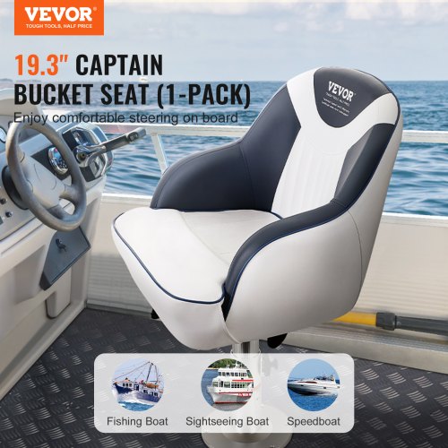 Captain Bucket Seat Pontoon Boat Seat with Thickened Sponge Padding Boat