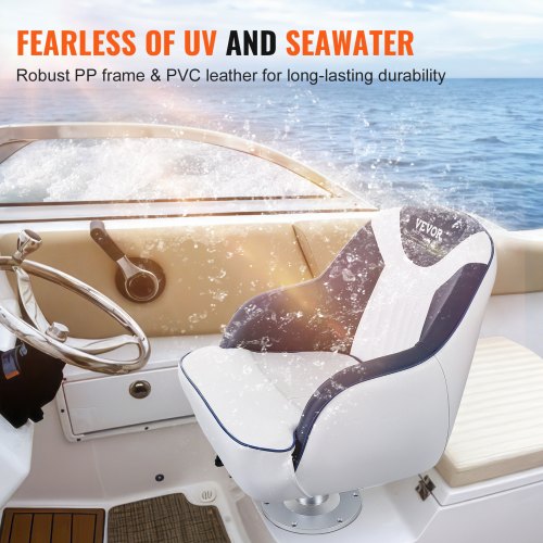 Captain Bucket Seat Pontoon Boat Seat with Thickened Sponge Padding Boat