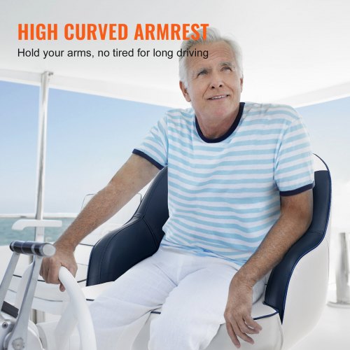 Captain Bucket Seat Pontoon Boat Seat with Thickened Sponge Padding Boat