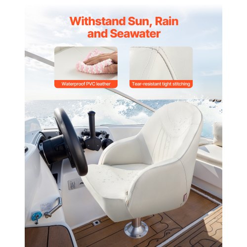 Boat Seat Low Backrest Boat Seat Captain Bucket Seat with Thickened Sponge