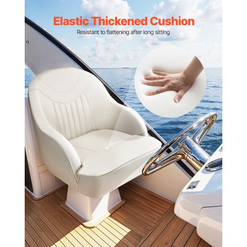 Boat Seat Low Backrest Boat Seat Captain Bucket Seat with Thickened Sponge