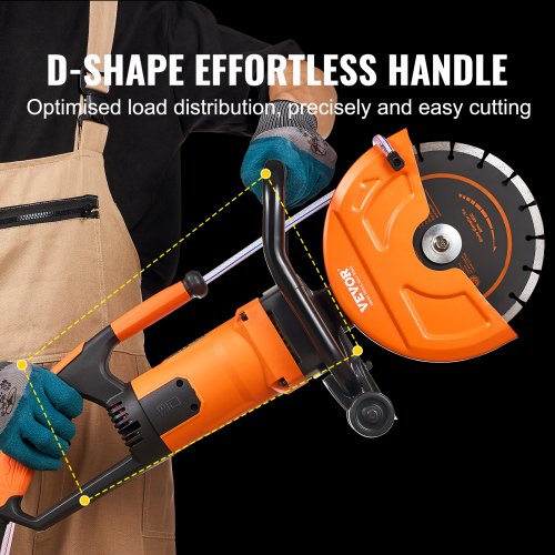 Electric Concrete Saw 9 in 1800 W Motor Circular Saw Cutter with 3.5 in Cutting