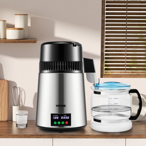 1.1 Gal Water Distiller 0.3 Gal/H 750W Distilled Water Maker Machine 0-99H