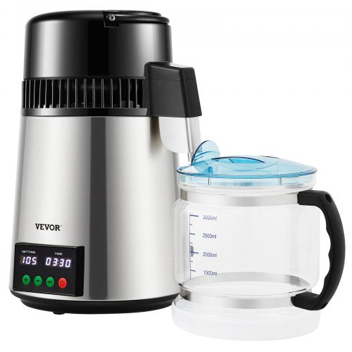 1.1 Gal Water Distiller 0.3 Gal/H 750W Distilled Water Maker Machine 0-99H