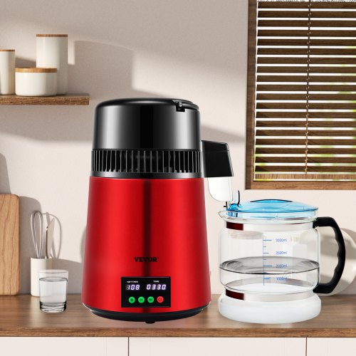 1.1Gal Water Distiller 0.3Gal/H 750W Distilled Water Maker Machine 0-99H