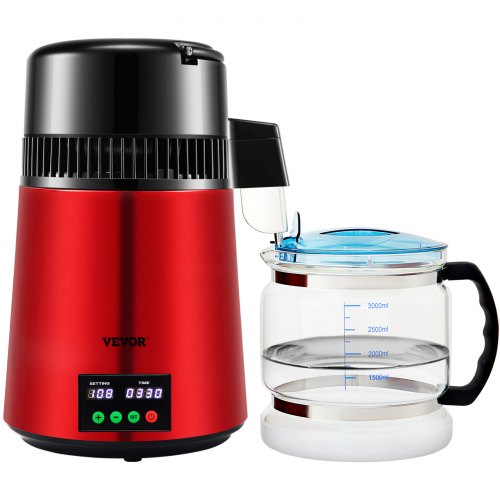 1.1Gal Water Distiller 0.3Gal/H 750W Distilled Water Maker Machine 0-99H