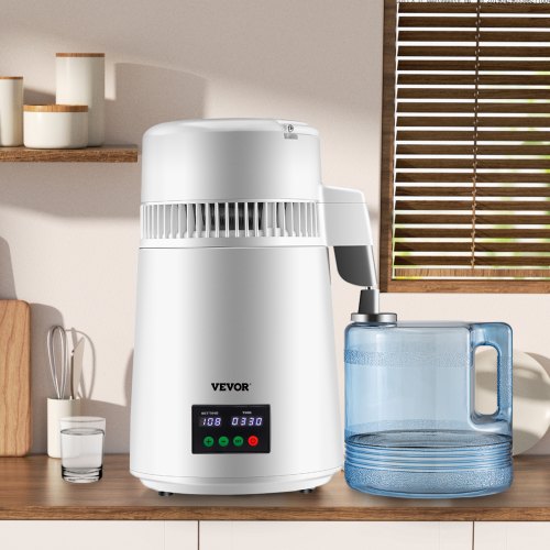 1.1Gal Water Distiller 0.3Gal/H 750W Distilled Water Maker Machine 0-99H