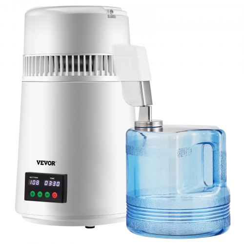 1.1Gal Water Distiller 0.3Gal/H 750W Distilled Water Maker Machine 0-99H