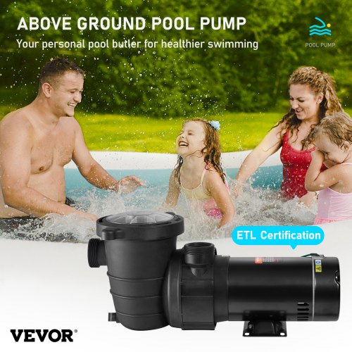 Swimming Pool Pump 20HP 115V 1500W Single Speed Pumps for Above Ground