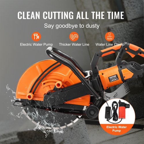 Electric Concrete Saw 16 in 3200 W Motor Circular Saw Cutter with Max 6