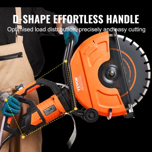 Electric Concrete Saw 16 in 3200 W Motor Circular Saw Cutter with Max 6