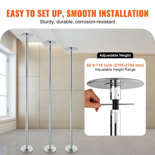 Professional Dancing Pole Spinning Static Dancing Pole Kit Portable