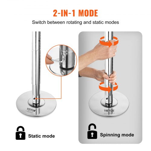 Professional Dancing Pole Spinning Static Dancing Pole Kit Portable