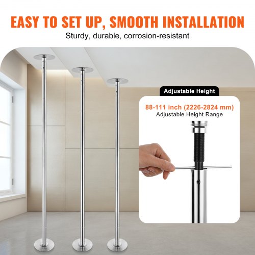 Professional Dancing Pole Spinning Static Dancing Pole Kit Portable