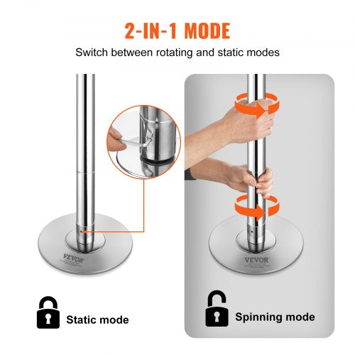 Professional Dancing Pole Spinning Static Dancing Pole Kit Portable