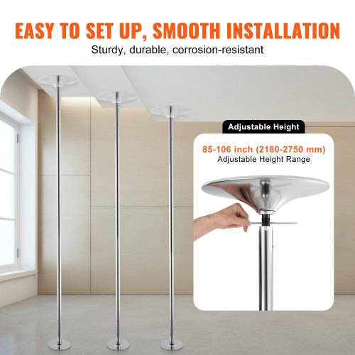Professional Dancing Pole Spinning Static Dancing Pole Kit Portable