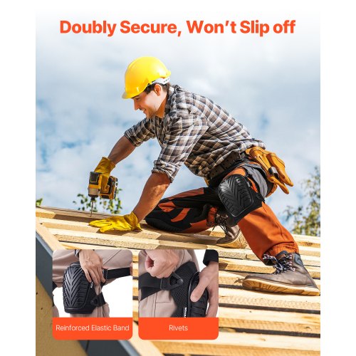 Knee Pads for Work Heavy Duty Construction Knee Pads with Adjustable Straps