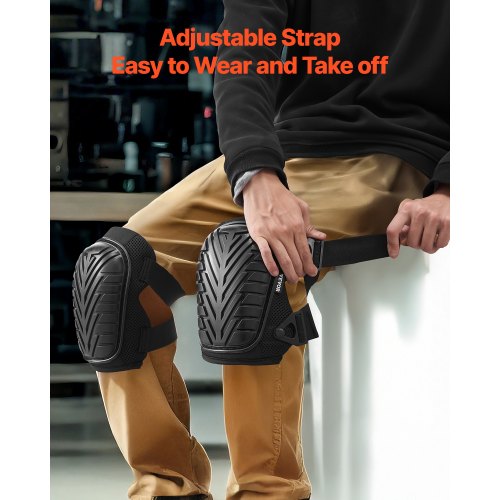 Knee Pads for Work Heavy Duty Construction Knee Pads with Adjustable Straps
