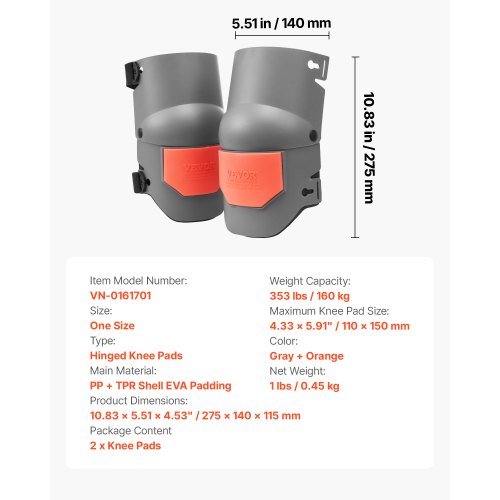 Knee Pads for Work Extra Thick Construction Knee Pads with Foam Cushion –