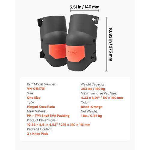 Knee Pads for Work Extra Thick Construction Knee Pads with Foam Cushion –