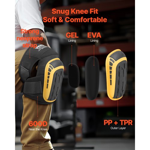 Knee Pads for Work Extended Heavy Duty Construction Knee Pads with 2