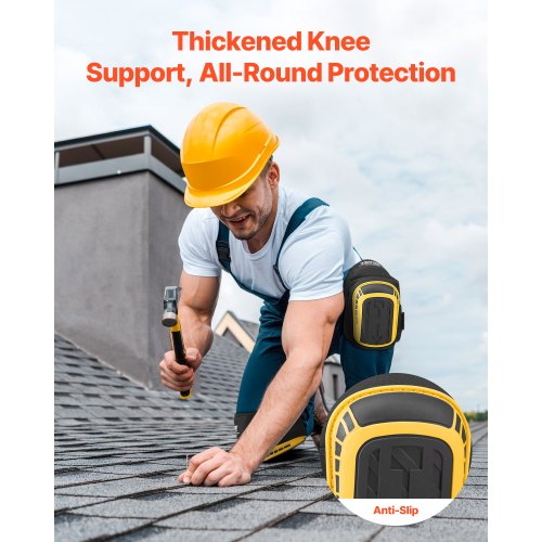 Knee Pads for Work Extended Heavy Duty Construction Knee Pads with 2